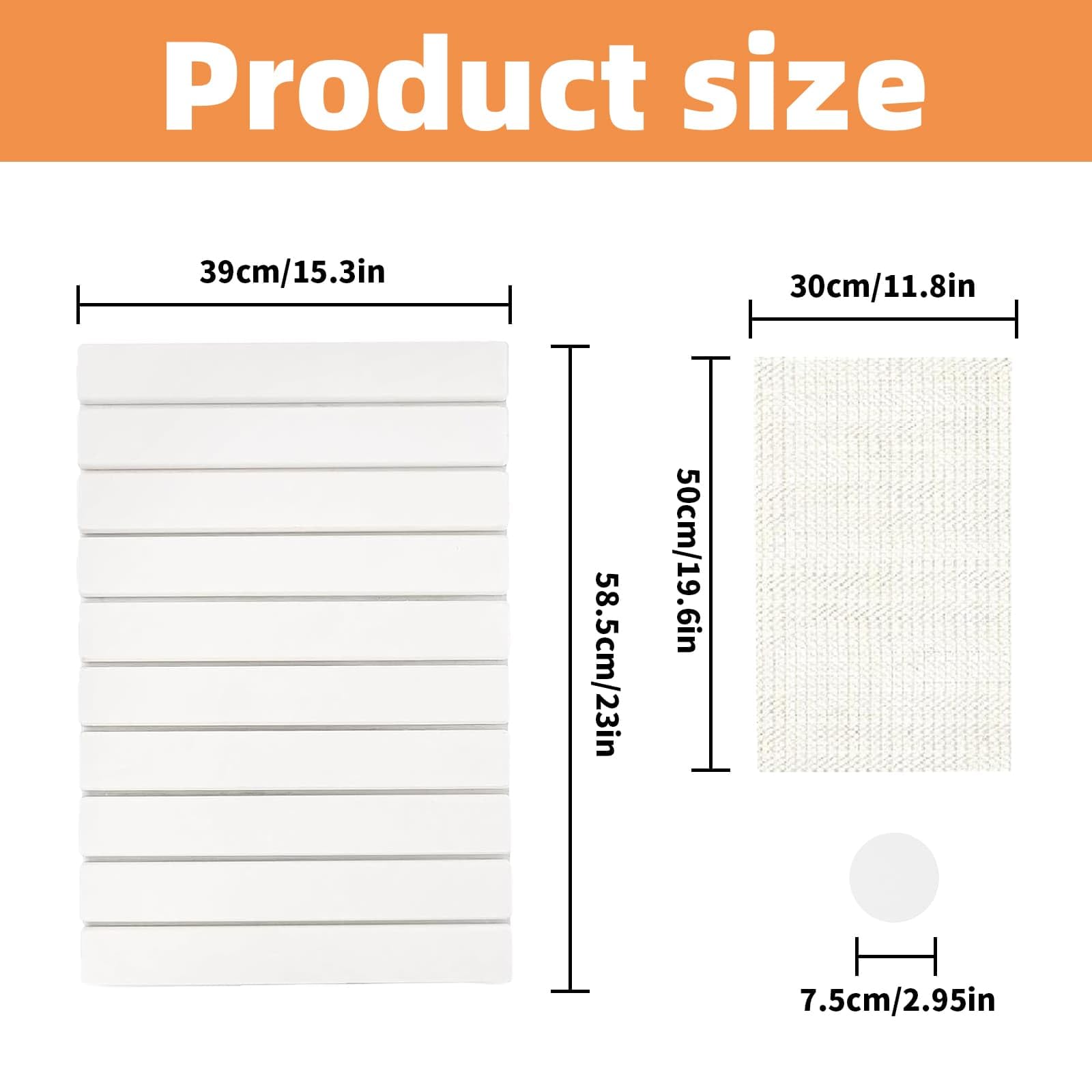Tappetino scolapiatti in pietra, tappetino scolapiatti per bancone della cucina, 61 x 40,6 cm, tappetino pieghevole in diatomite, ad asciugatura rapida, assorbente, base antiscivolo, sottopentola