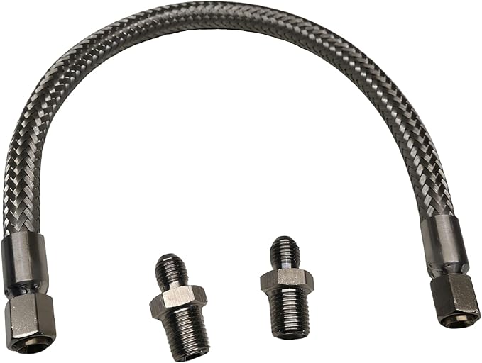 Industrial Grade Compressor Jumper Hose, JIC4 female or 1/4" NPT male