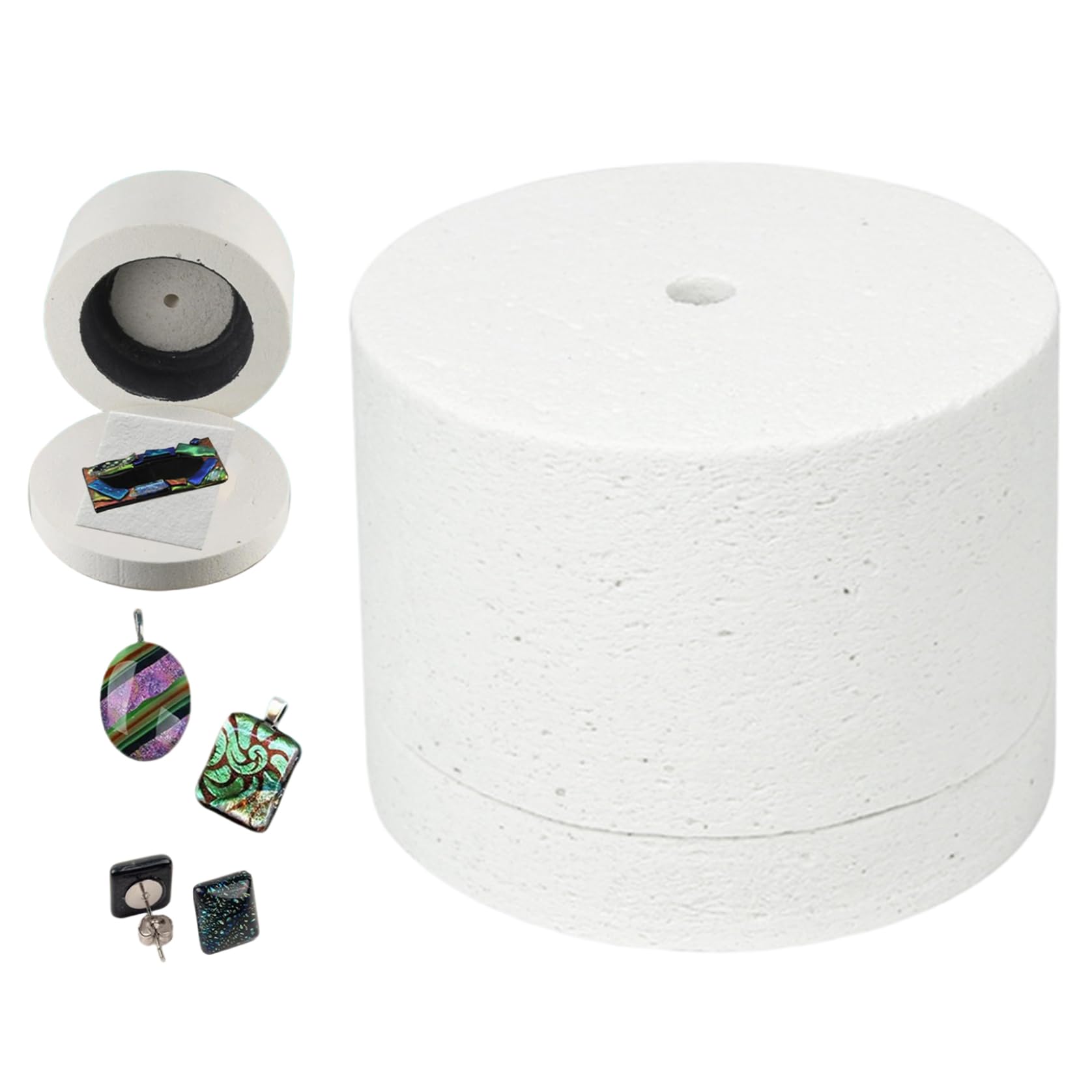 Trrymbbe White Microwave Kiln For Pottery Microwave Kiln For Glass Fusing With Kilns Paper Glass Jewelry Diy Tools At Home 4.7X3.3 Inchmicrowave