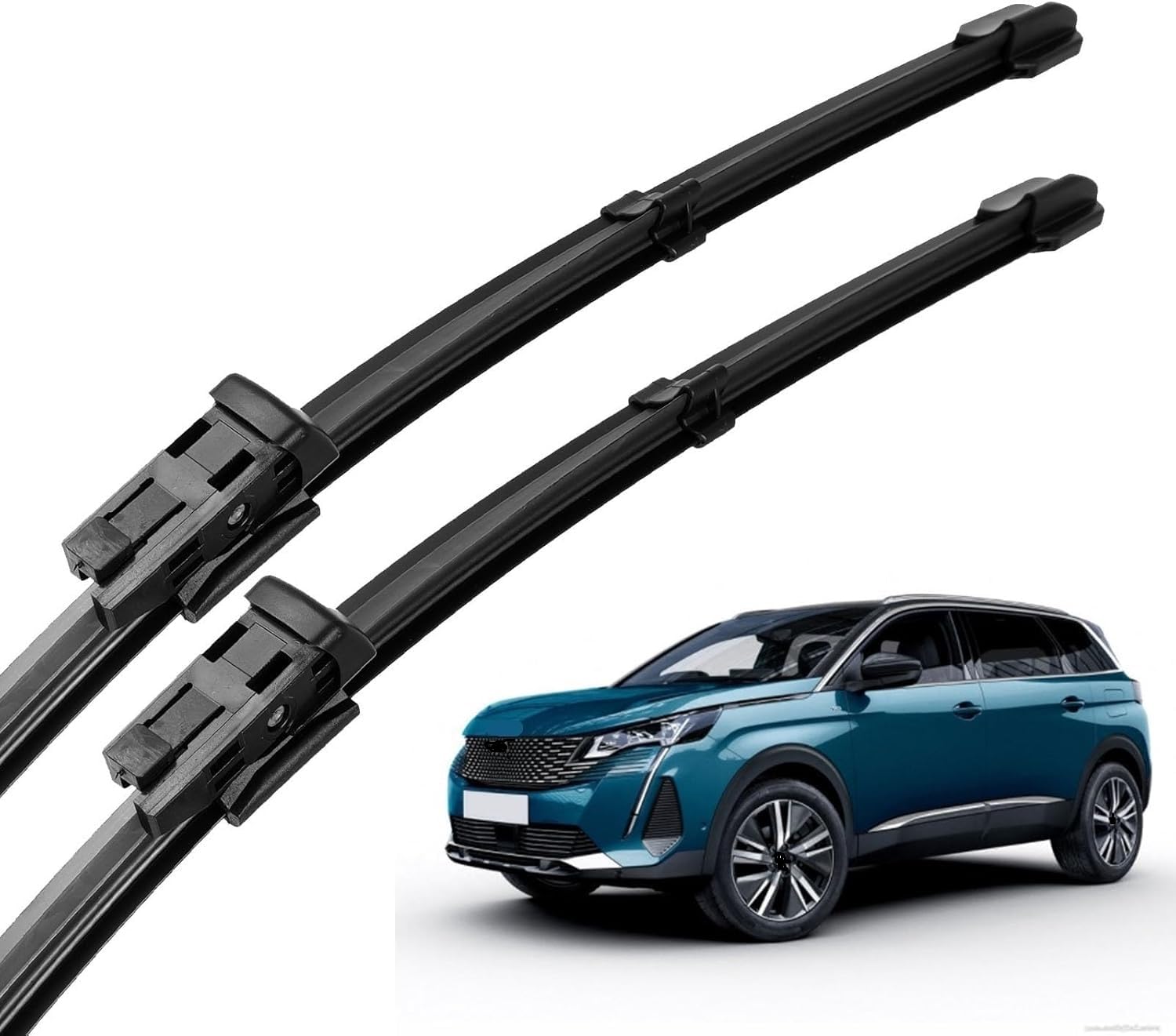 ZhangXD Front Windscreen Wipers For Peugeot 5008 P87 MK2 2017-2023, Windshield Window Brush Front Wiper Blades All-Weather Replacement Set Easy Installation