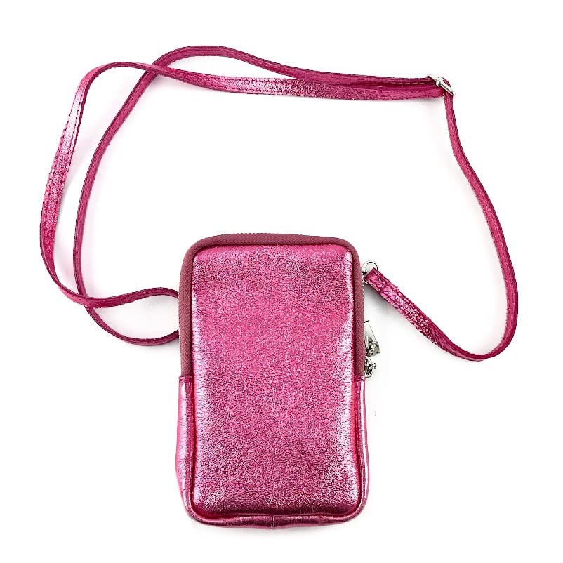 Support de téléphone portable cuir véritable avec porte-cartes de crédit