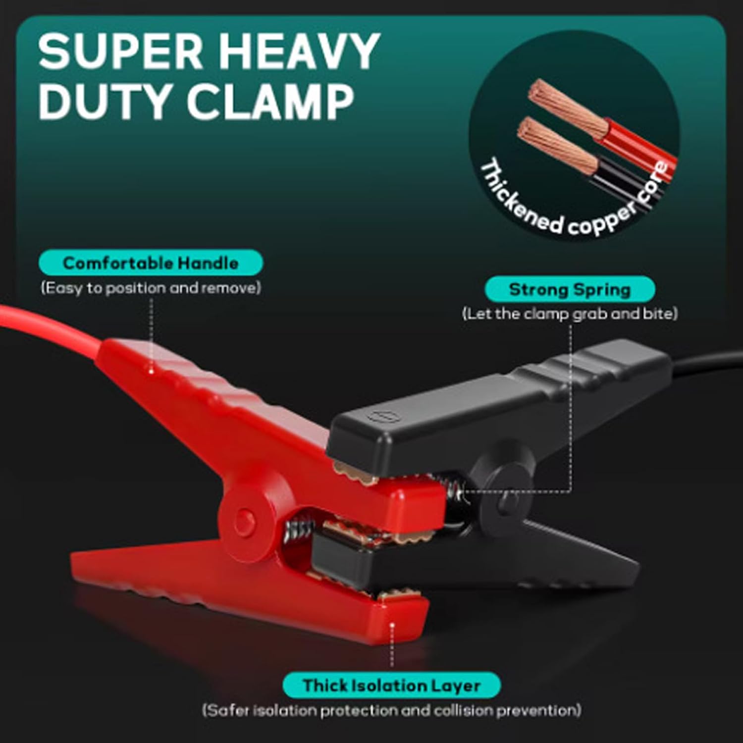 Heavy Duty Battery Jumper Cables Charging Adapter For 18V-20V Battery Car Jump Starting Boosting Cable Accessories Car Jump Starting Adapter