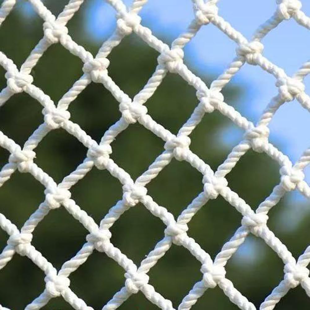 ZBBGTJK White Nylon Safety Net for Kids Anti-Fall Mesh Rope Netting for Stairways Cat Protection Outdoor Climbing Safety Net (3cm 1.5x5m)