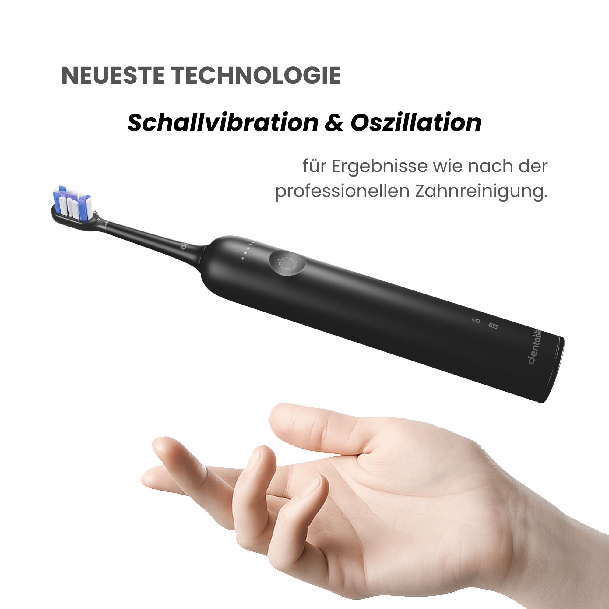 Osonic spazzolino oscillante sonico – Spazzolino elettrico per una pulizia efficace dei denti, tecnologia di pulizia dei bassi, 5 modalità, 60 giorni di durata della batteria, timer