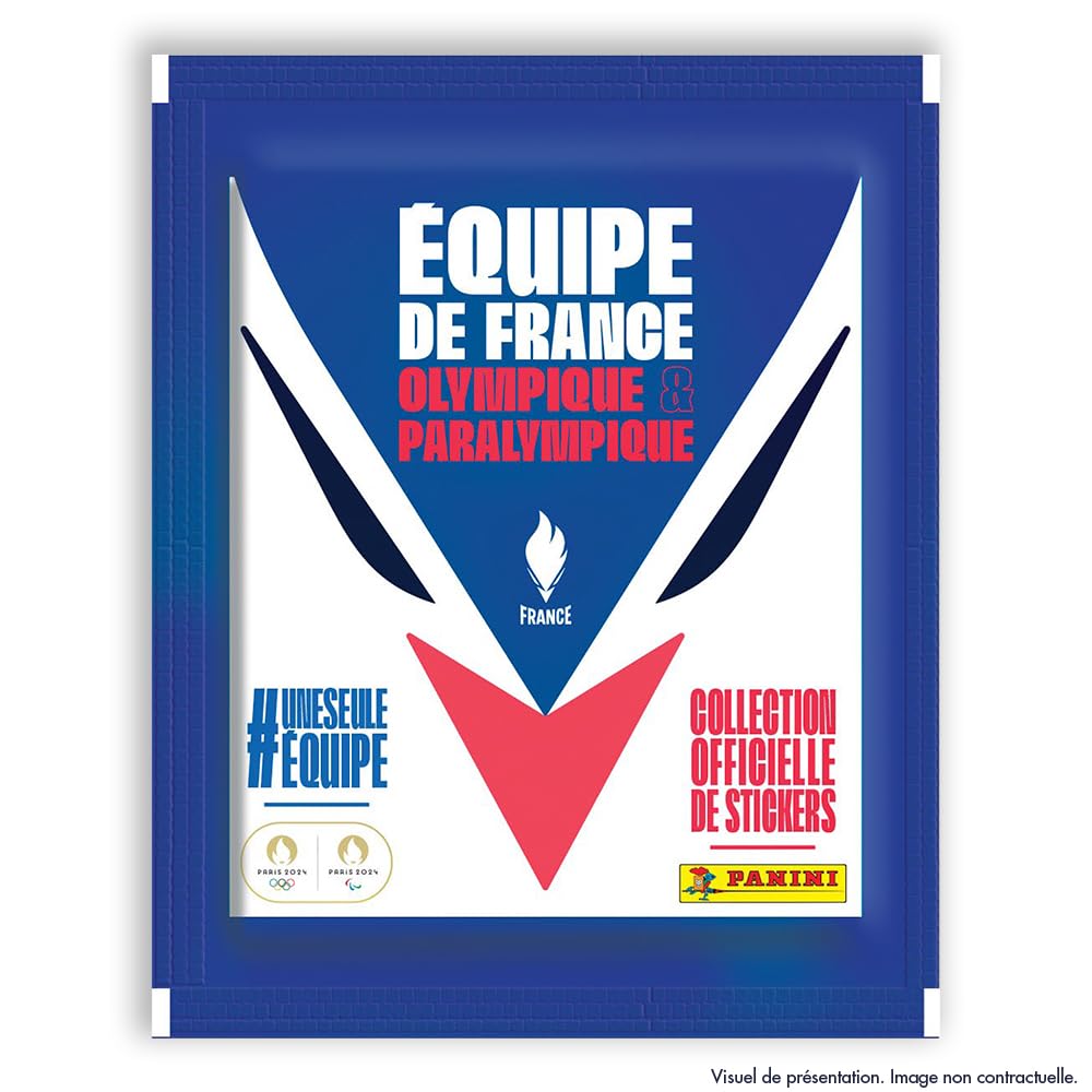 Panini Equipe DE France Olympique & PARALYMPIQUE Metalowe pudełko kieszonkowe Pojemnik 10 kieszeni + 2 karty Limited Edition, 004885TINPF