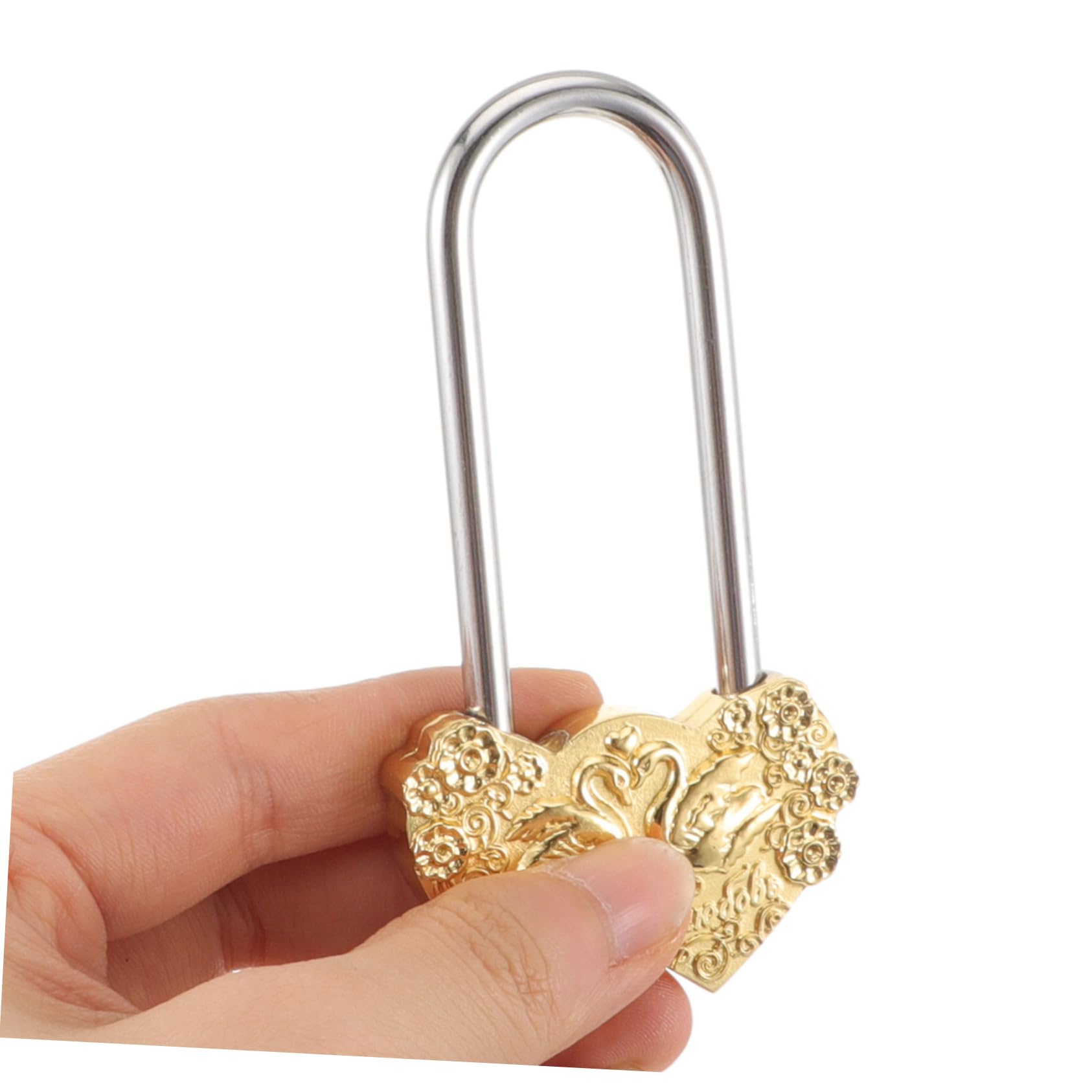 UKCOCO 3stücke Swan Pattern Metal Padlock Vintage Liebesschloss Für Hochzeiten Reisen Und Jubiläen Dekoratives Wunschschloss Mit Feiner Verarbeitung Und Tragbarem Design
