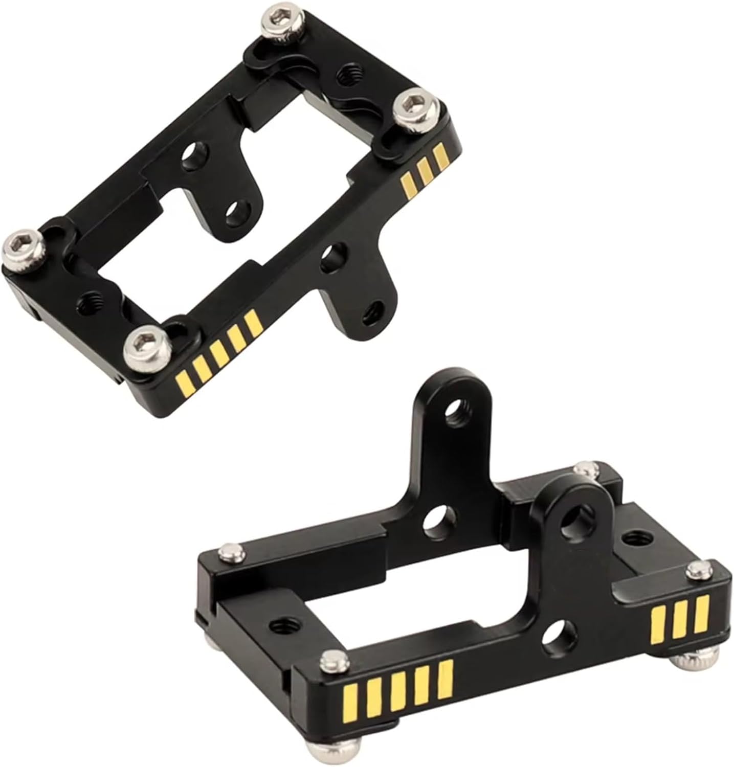 For TRX4M 1/18 1個 13g 真鍮 ブラック サーボマウント RC クローラー カー メタル アップグレード パーツ