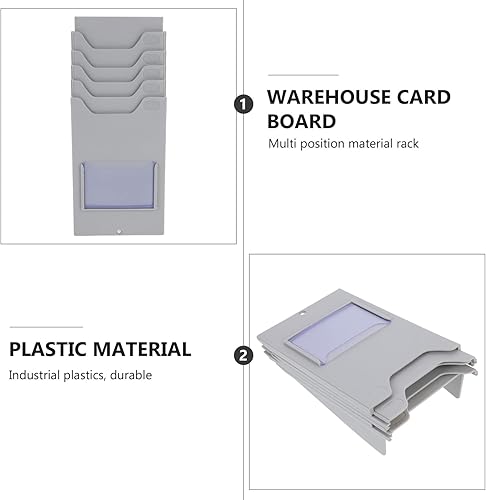 Miniatura 3 de Kisangel Estante para tarjetas de tiempo, montaje en pared, con 5 ranuras, multibolsillo para oficina, fábrica, suministros de nómina