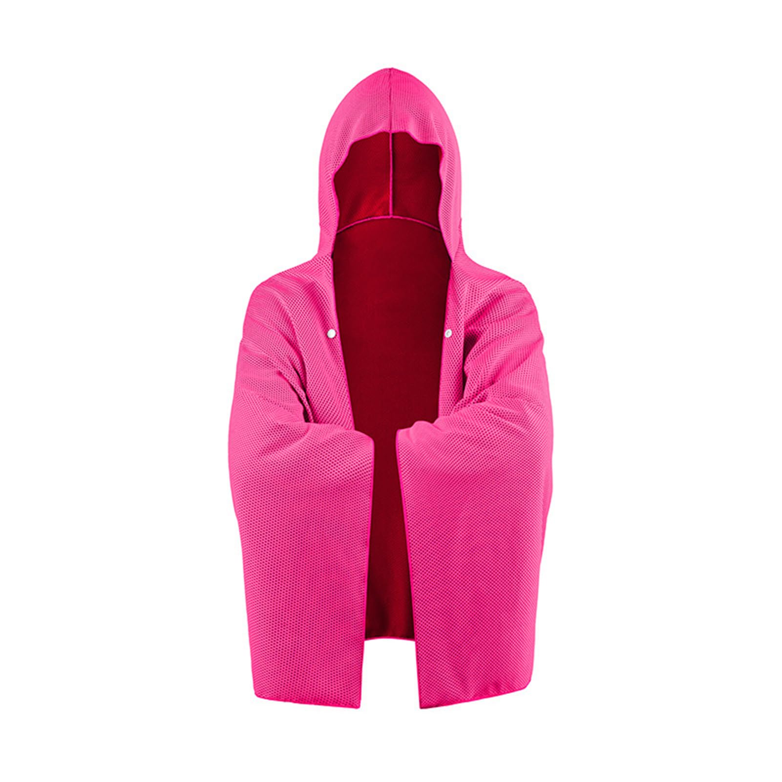 TWISAXC Stay Comfortable And Dry Lightweight Beach Towel Poncho Portable Quick Drying fiber Towels Sun Cape, Rose red