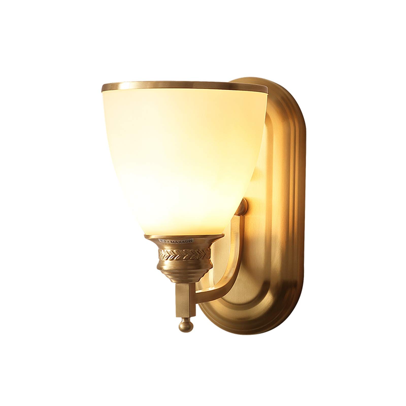 YNIYUJKL Wall Lamp, Wall Lamp Copper Wall Lamp Living Room Bedroom Bedside Lamp Simple Interior Wall Sconce Lighting Fixture Lamps Retro Staircase Wall Mounted Light Fixture,1PACK