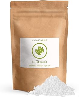 L-Glutamin Pulver - 300 g - nicht essentielle Alpha Aminosäure - gentechnikfrei - 100% vegan & rein - glutenfrei - laktosefrei - ohne Hilfs- u. Zusatzstoffe
