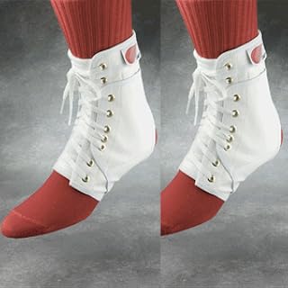Pair of Swede-O Ankle Lok Lace-Up Ankle Brace, with set of side stabilizer inserts, White, X-Large