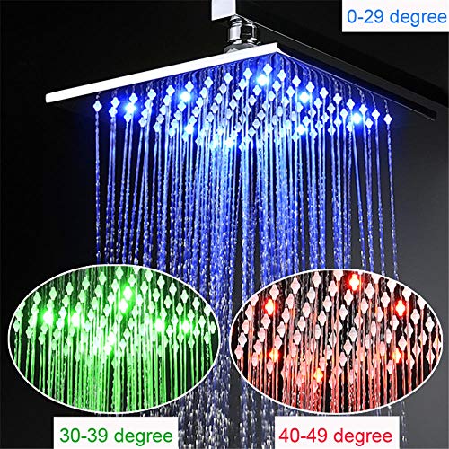 Ensemble de douche à effet pluie LED avec mitigeur moderne pour salle de bain