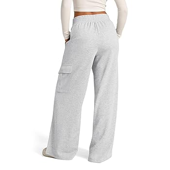 Amazon.com: Wide Leg Sweatpants Women Crossover High Waisted