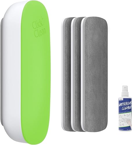 Click Clean Paquete de 3 almohadillas de fieltro reemplazables, almohadillas magnéticas de fieltro para pizarra blanca, diseñadas para borrador