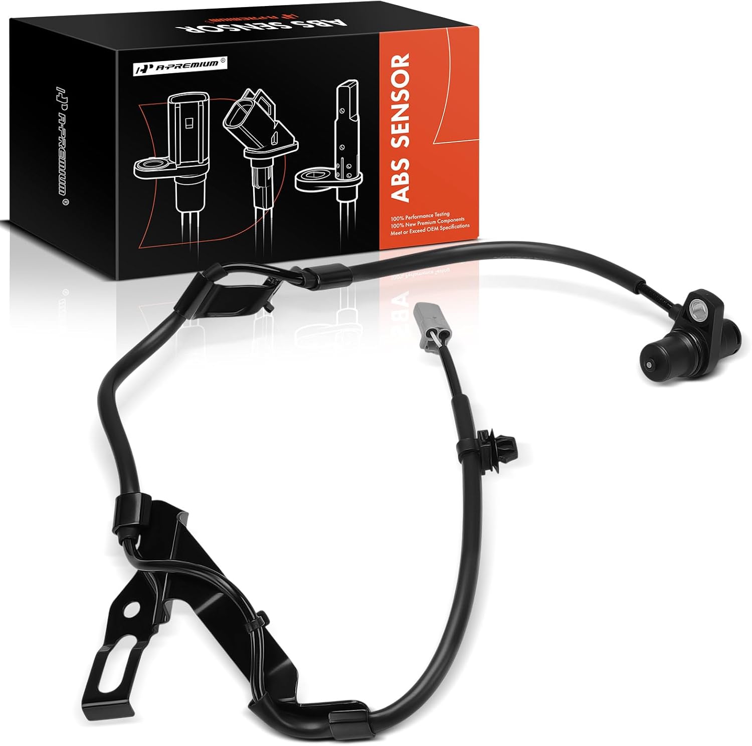 A-Premium Front Right ABS Wheel Speed Sensor Compatible with Lexus Models - SC430 2002-2010, GS300 1998-2005, GS400 1998-2000, GS430 2001-2005
