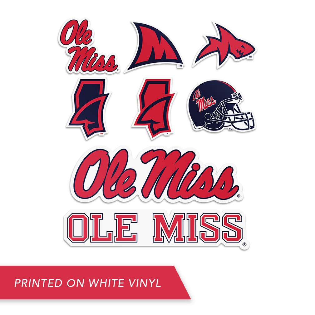 Desert Cactus Ole Miss University Sticker Sheet - Officially Licensed University Of Mississippi Decals For Laptop, Car, Water Bottle - View #2