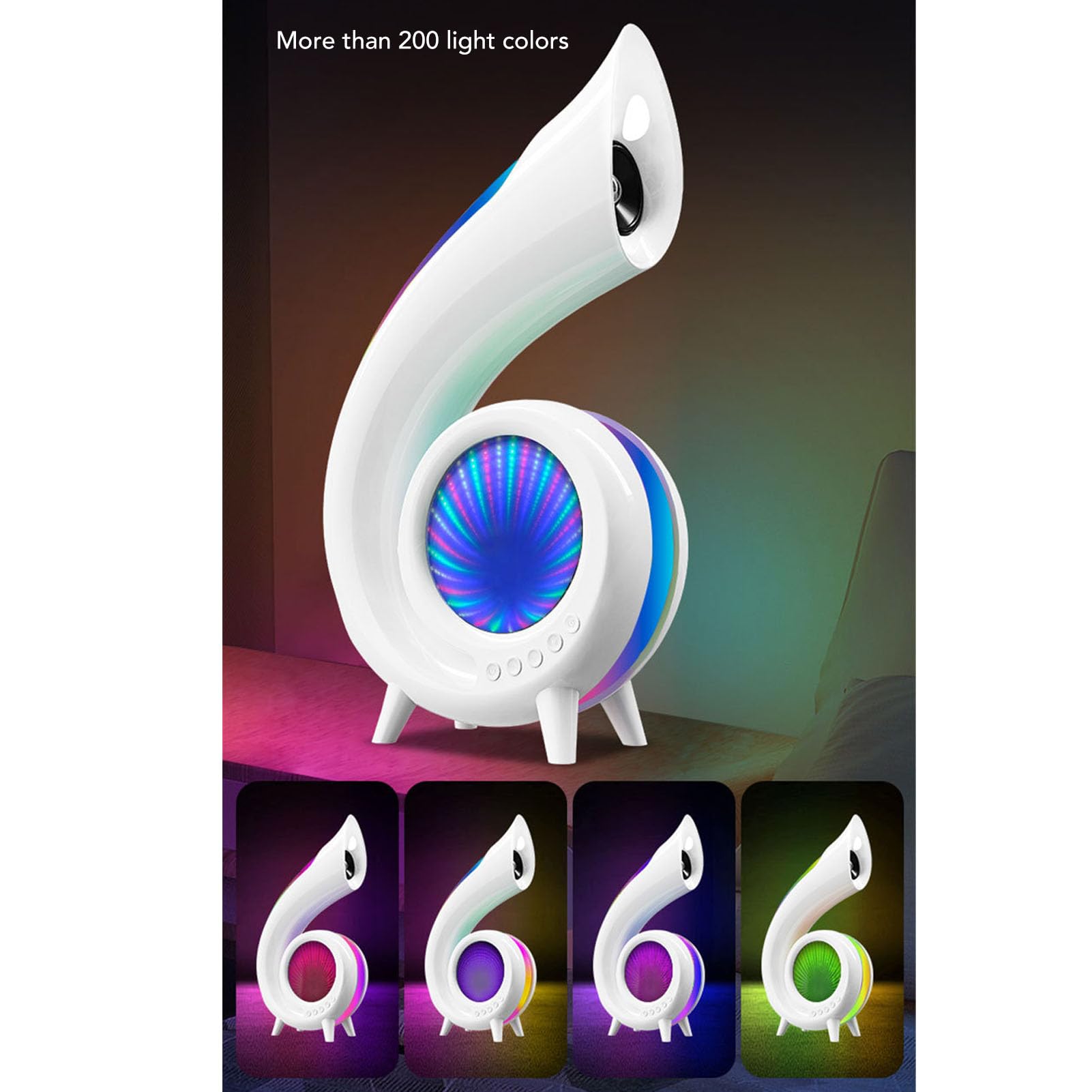 Cocoarm Muschelform Desktop Smart Speaker Licht, 1200mAh