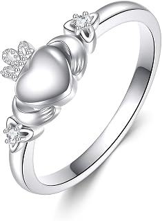 925 Sterling Silver Claddagh Ring/Celtic Knot Ring for Women, Irish Wedding Rings, Celtic Knot Irish Jewelry for Women