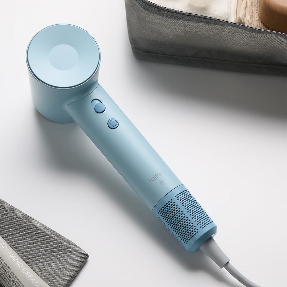 Laifen SE Special – Asciugacapelli veloce e silenzioso con tecnologia agli ioni – Con accessori per lo styling – Blu