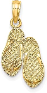 Myers Colar de ouro amarelo 14 k com pingente duplo de 3 pés para viagem transporte destino joias finas para mulheres presentes para ela, Ouro amarelo Pedra