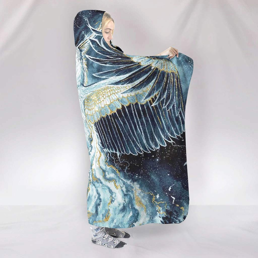 STBlanketshop Kapuzendecke Mit Fuchs-Motiv - 130x150 Cm, Sherpa Fleece, Für Erwachsene & Kinder