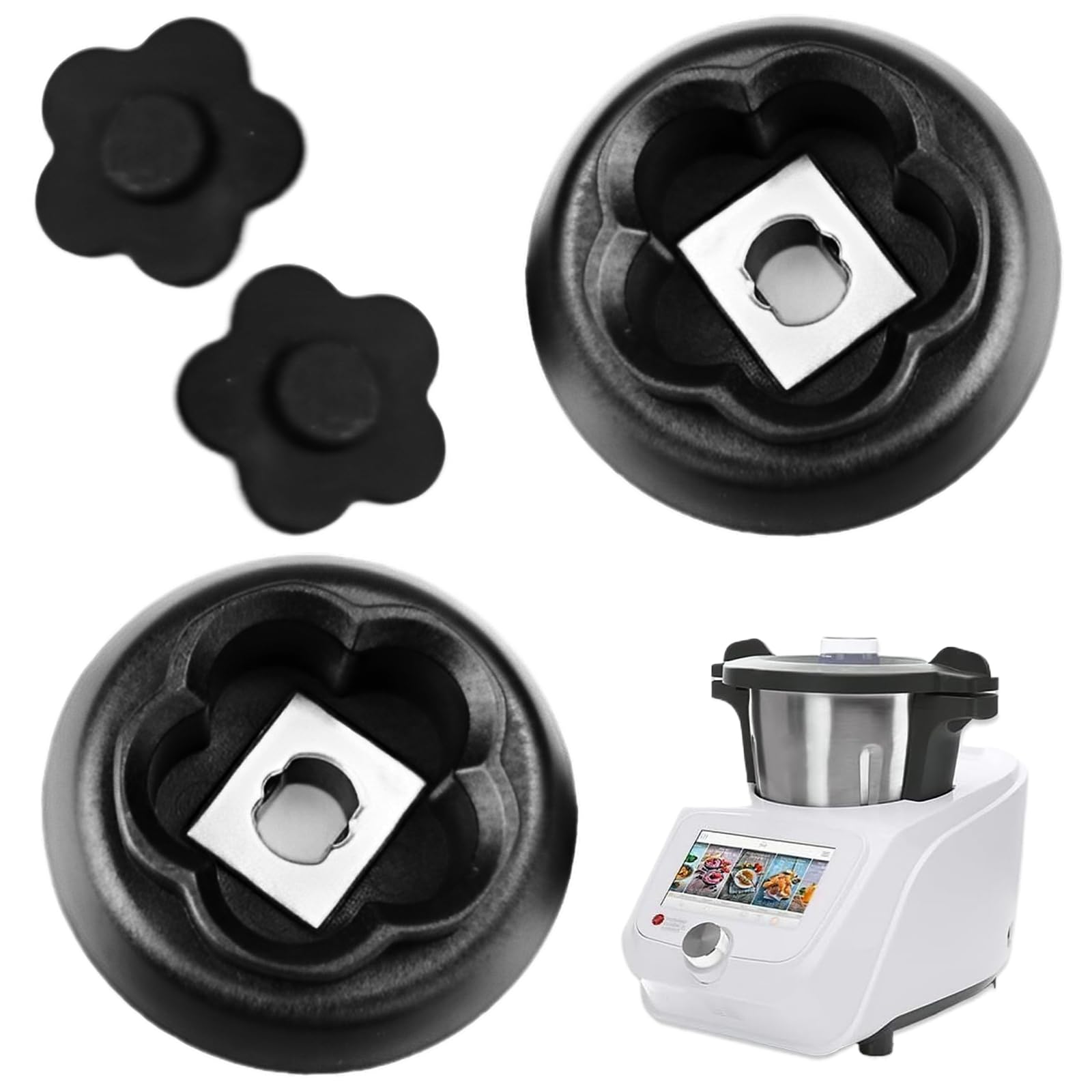 Manici Fissi Per Monsieur Cuisine Connect/Compact - Set Da 2 In PETG - Made In Germany