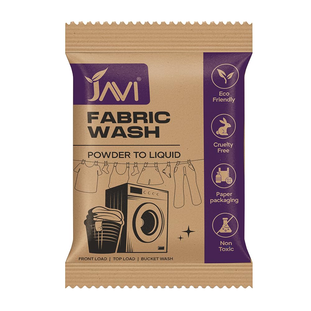 Javi Organic Powder to Fabric Wash | 500ml | Lavender Fragrance | Natural, Plant Based, Eco-Friendly, Non-Toxic | Removes Stains & Odour, Protects Colour | Laundry Detergent-image-31