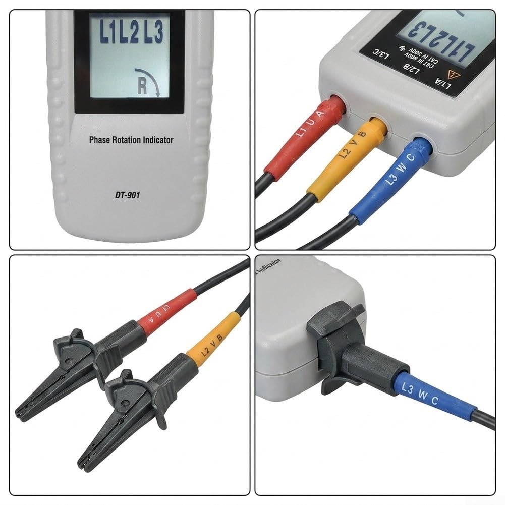 DT-901 Three Phase Rotation Indicator 40-690V LCD