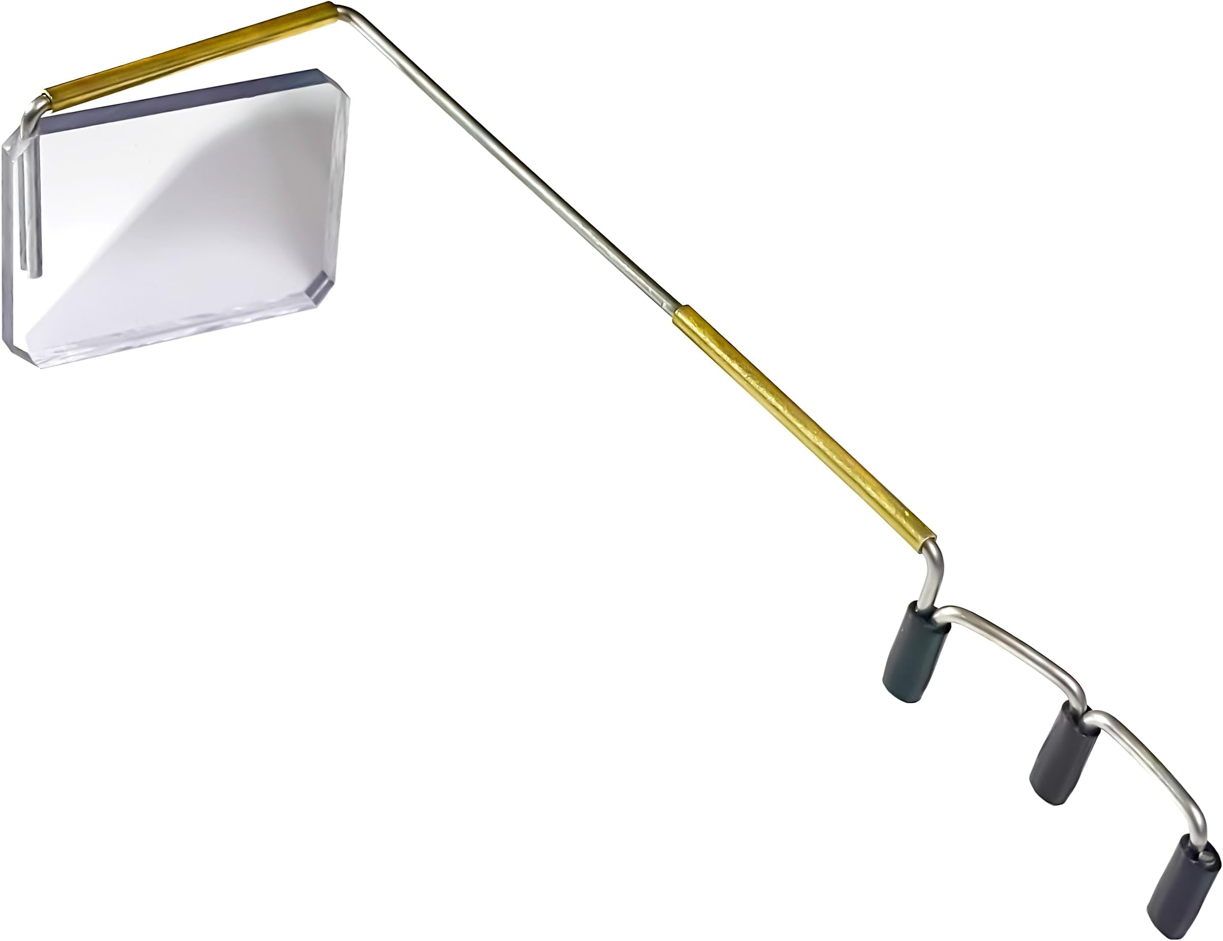 Take A Look Cycling Mirror – Low-Tech Rearview Mirror for Bikes – Fits Helmet & Sunglasses – Shatter-Resistant Polycarbonate Lens, Anti-Vibration Stainless-Steel & Brass, Always On (Left-Side)