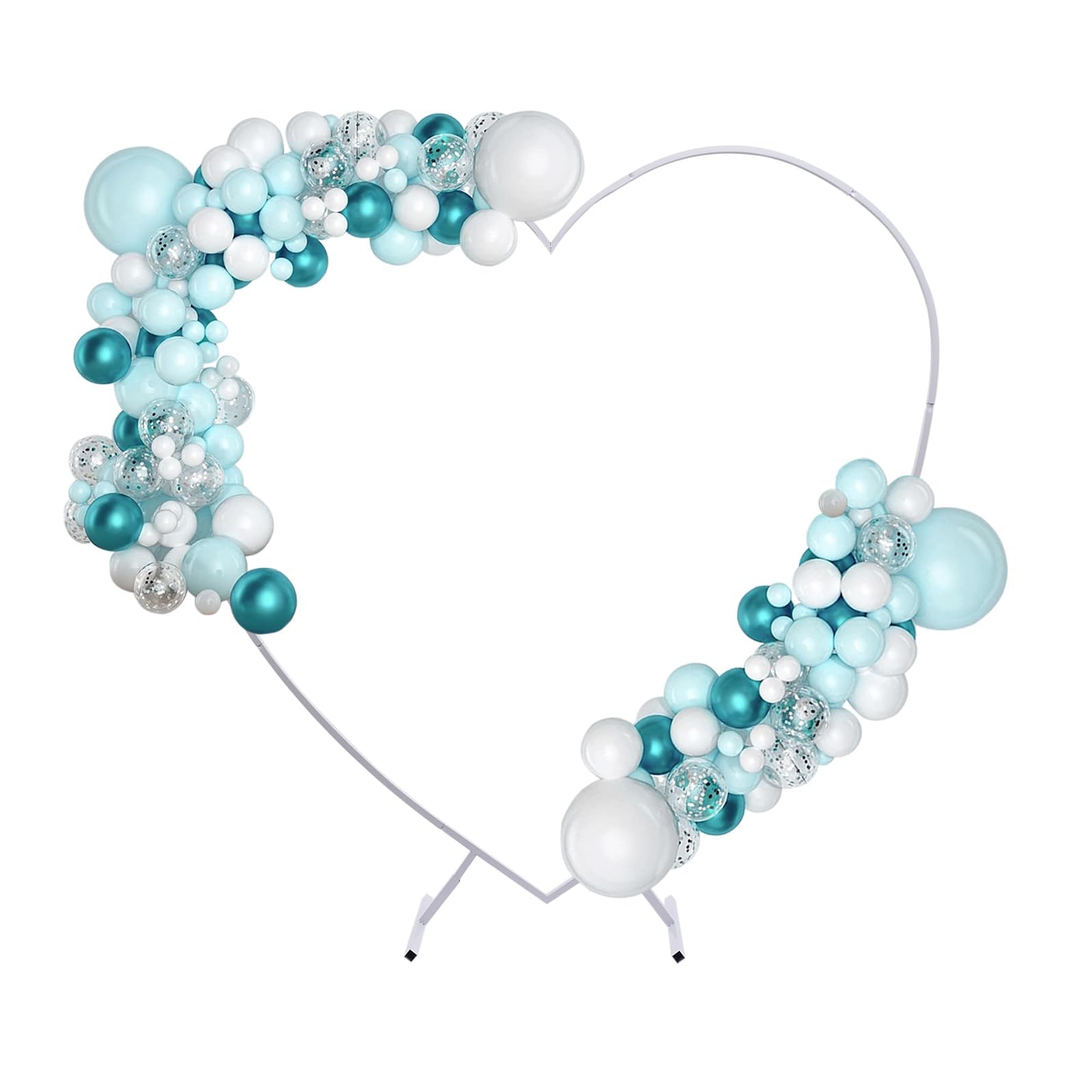 Arco per matrimonio, 2 m, a forma di cuore, arco di palloncini con piede
