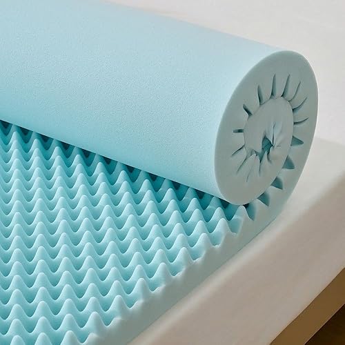 1.5 inch Twin XL Size Mattress Protector, Egg Crate Cooling Gel Memory Foam Matt