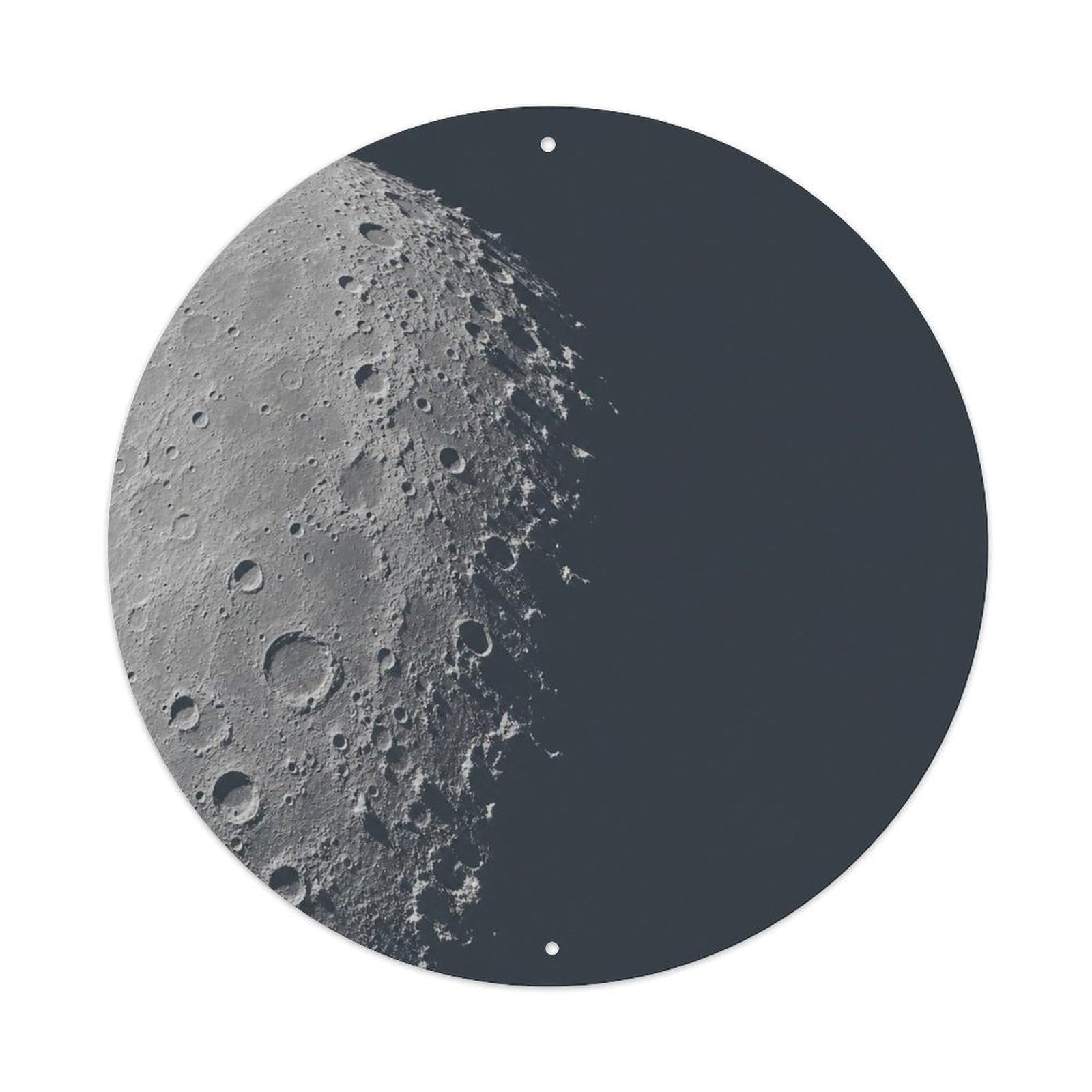 Starry Sky Moon Lunar Surface Solar System Metal Tin Sign Plaque Wall Decor for Cafe, Man Cave, Club Bar, Office, Home Garden Round Metal Poster 8x8Inch