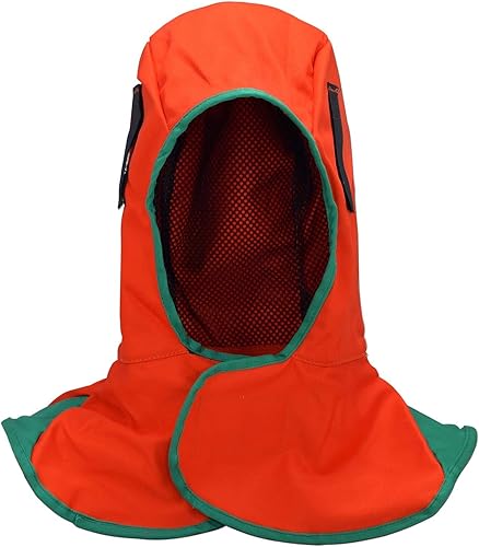 RIVERWELD Capucha de soldadura Tela ignífuga para soldadores Match Soldadura Casco de soldadura Color naranja Equipo de seguridad de trabajo