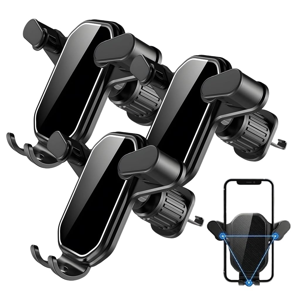 PVZXR Air Vent Car Phone Mount Holder 2026 New Wider Clamp Metal Hook Car Phone Holder Vent Thick
