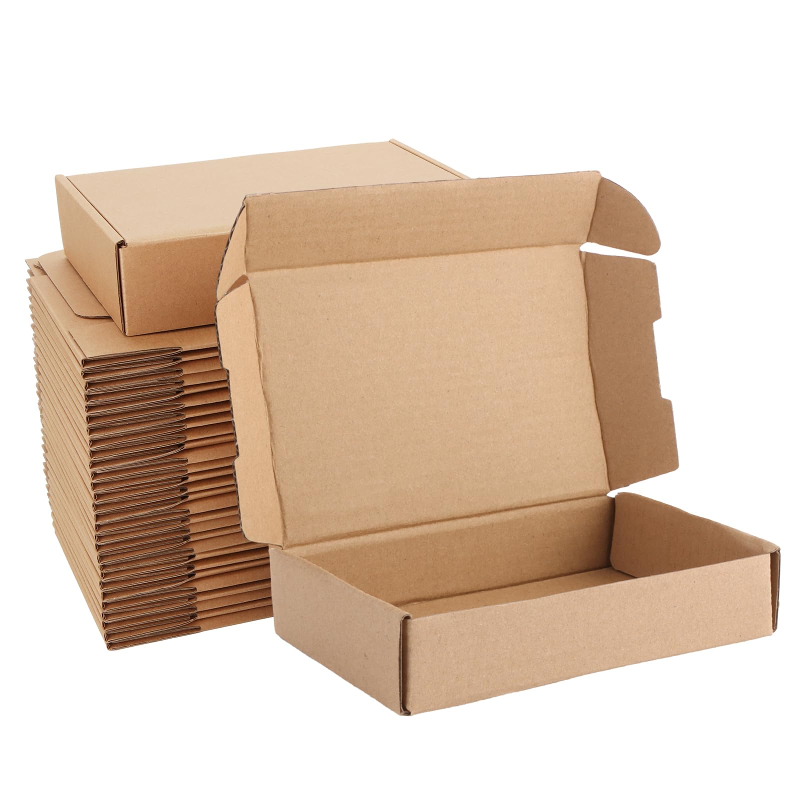 Boite Carton Kraft pour bijoux et petits colis | Carton postal 14x9x3 cm pliable emballage