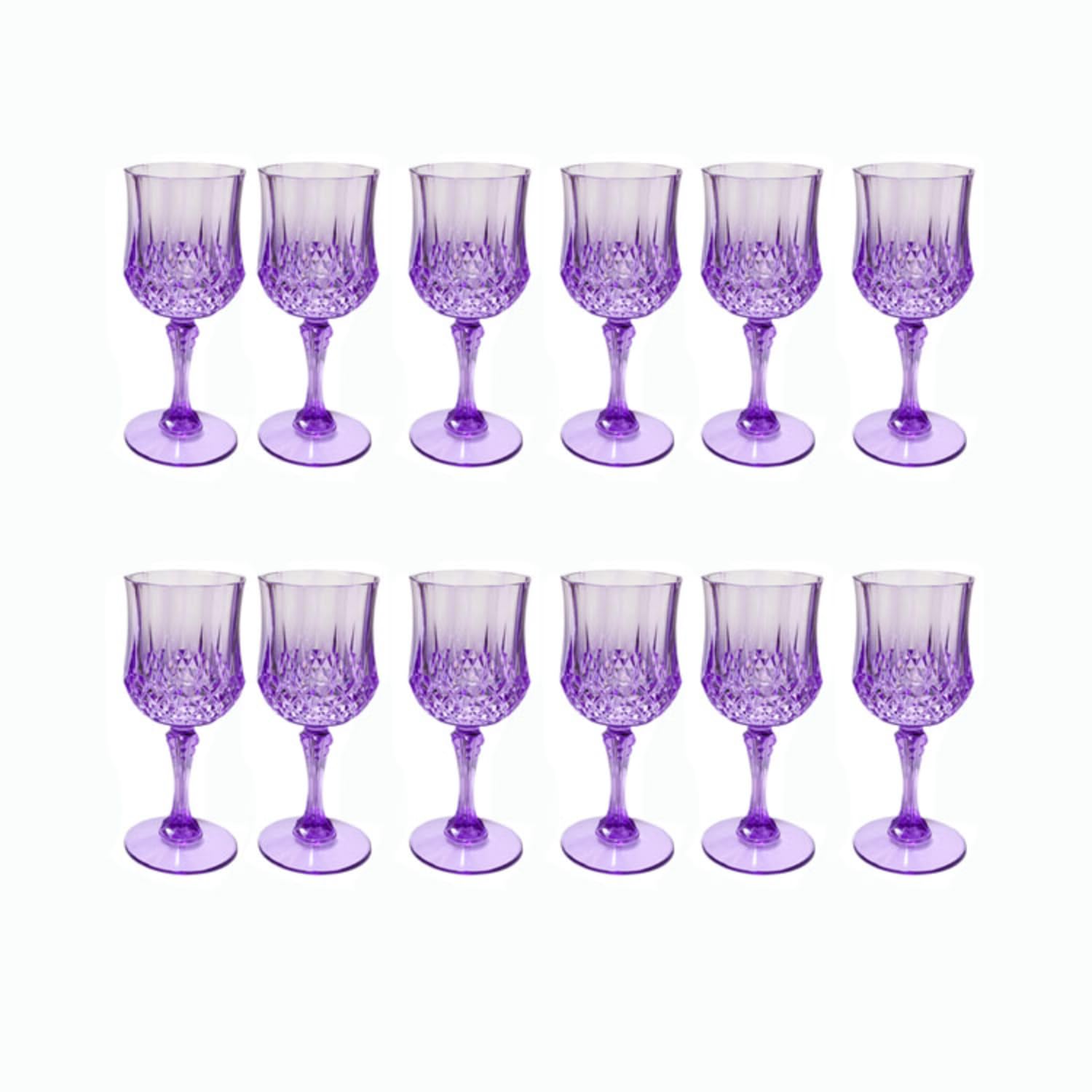 Bicchieri da vino in plastica per feste, forniture per ricevimenti di matrimonio, riutilizzabili, stile vintage per uso quotidiano, hotel, bar, ristorante, anniversario, vacanze, celebrazioni