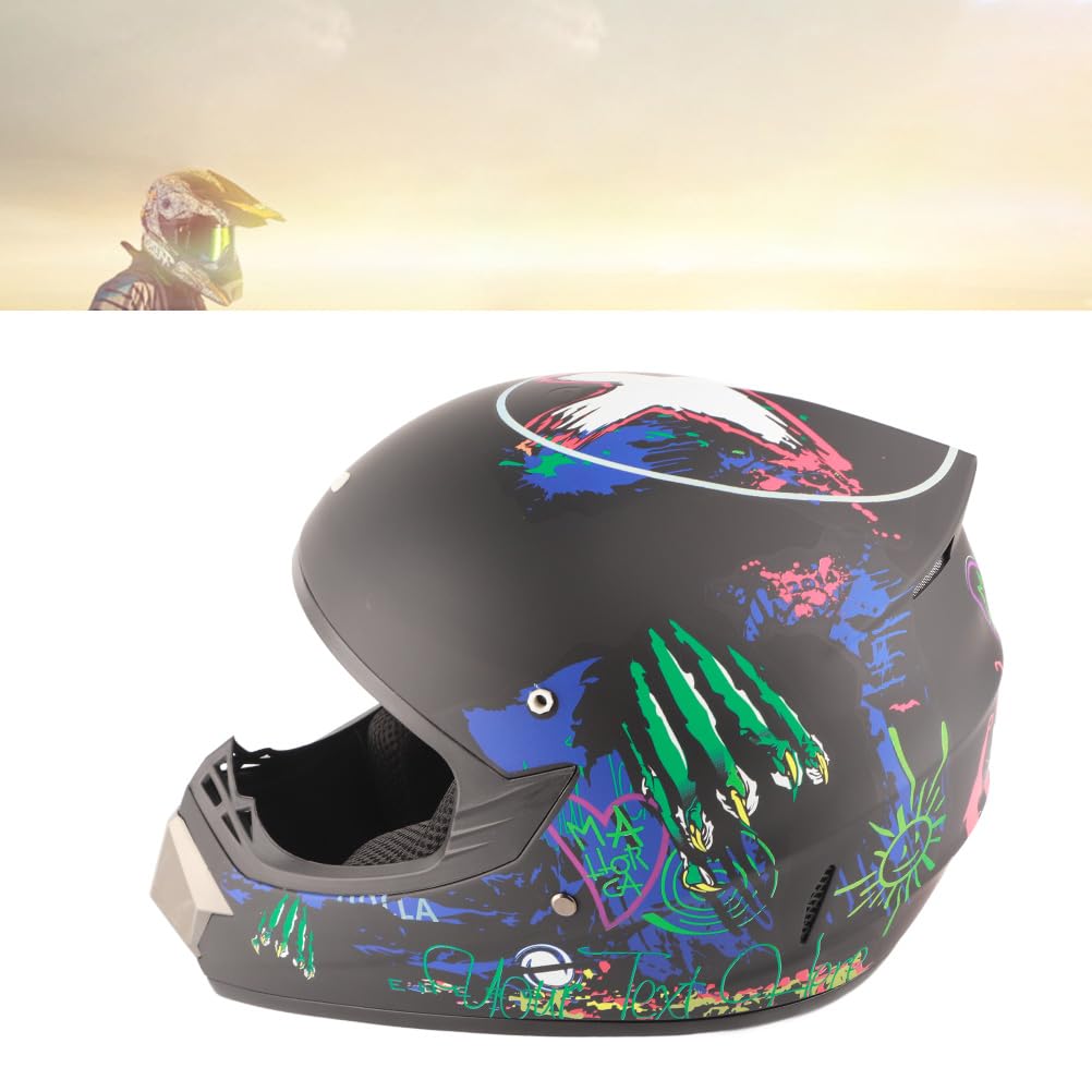 Master Youth Motorradhelme, Motocross-Helm für Jugendliche, Ski-Scooter-ATV-Helm für Jungen und Mädchen, Four Seasons Terrain mit Schutzbrille und Handschuhen (S)