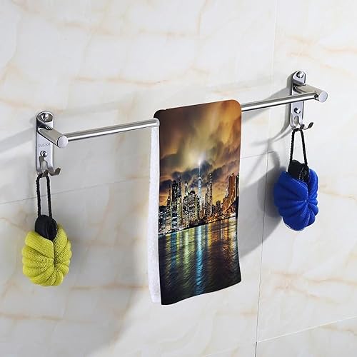 Miniatura 2 de Pehede Toalla de mano de baño de la ciudad de Nueva York, vista de Manhattan al atardecer, toallas de mano suaves y absorbentes para baño, cocina,