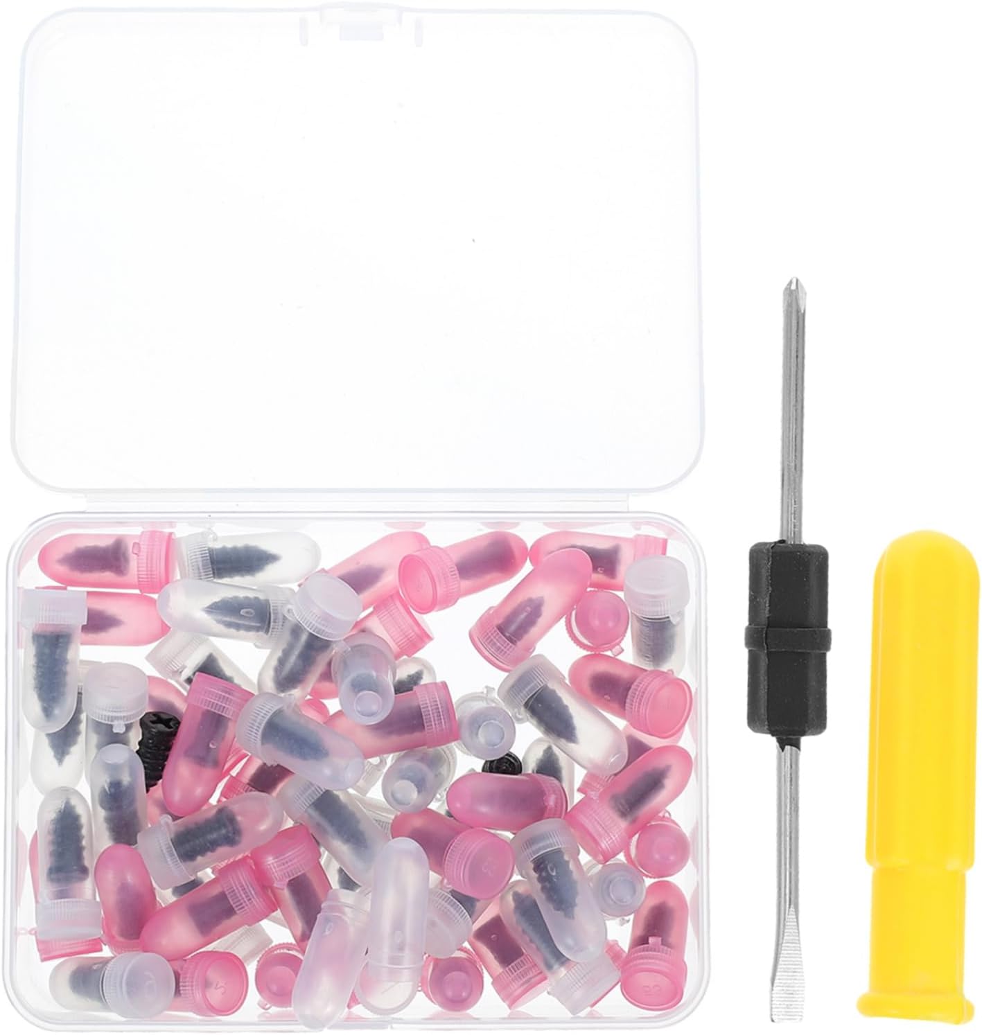 STOBAZA 1 Set Tire Repair Kit: Rubber Screw Plugs - Vacuum Tire Repair Tool for Car Motorcycle Truck and ATV Easy Installation - Car Repairing Accessories
