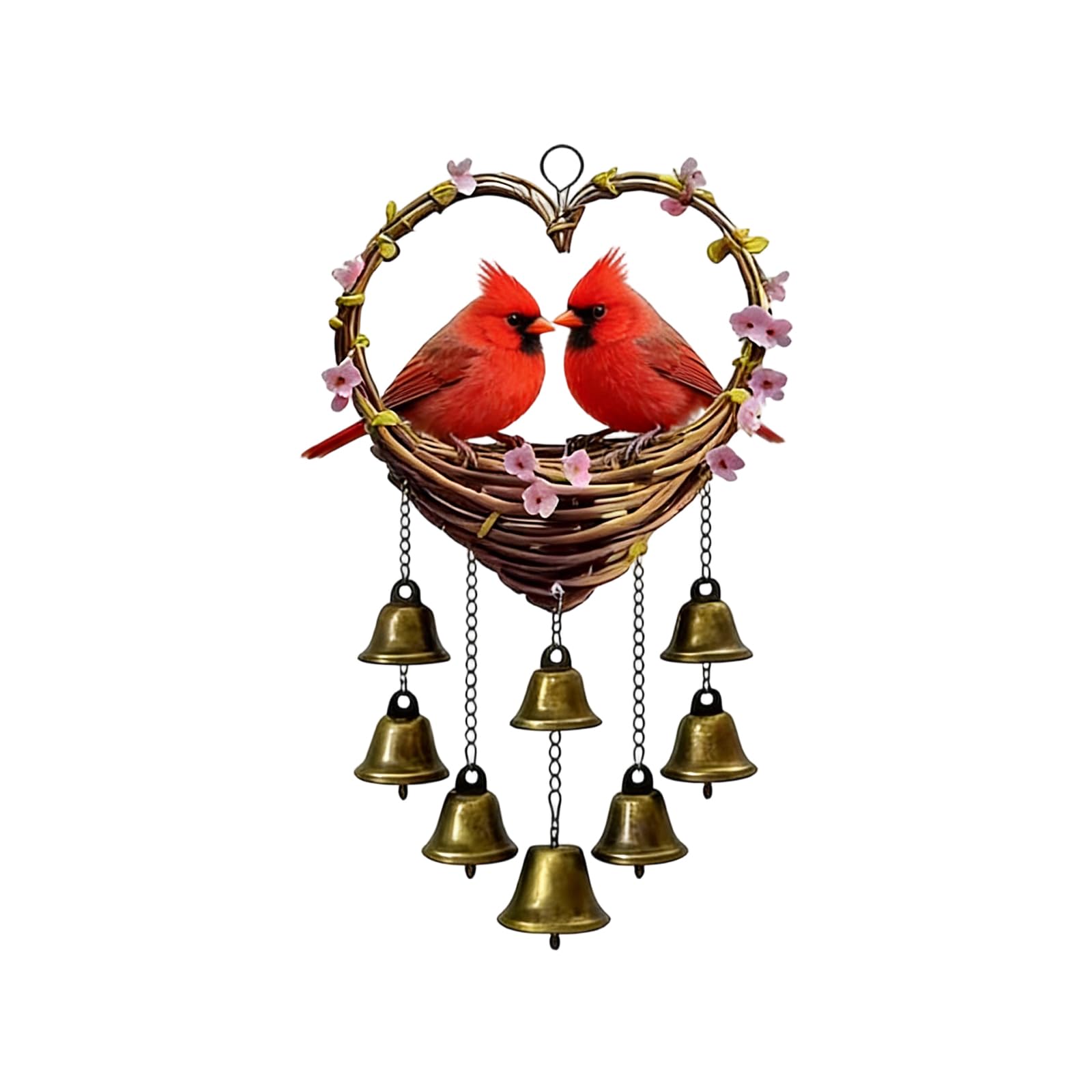 2D Acrylic Love Aeolian Bells Hanging Decorations for Bedroom Living Room Window Door Wall Ceiling Festival Decoration Tender Acrylic Wind Toll