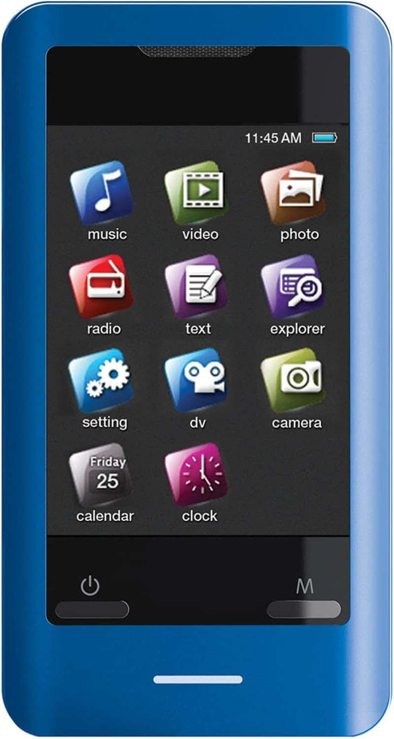 Coby MP828-8GBLU 8 GB 2.8-Inch Video MP3 Player with FM Radio (Blue) (Discontinued by manufacturer)