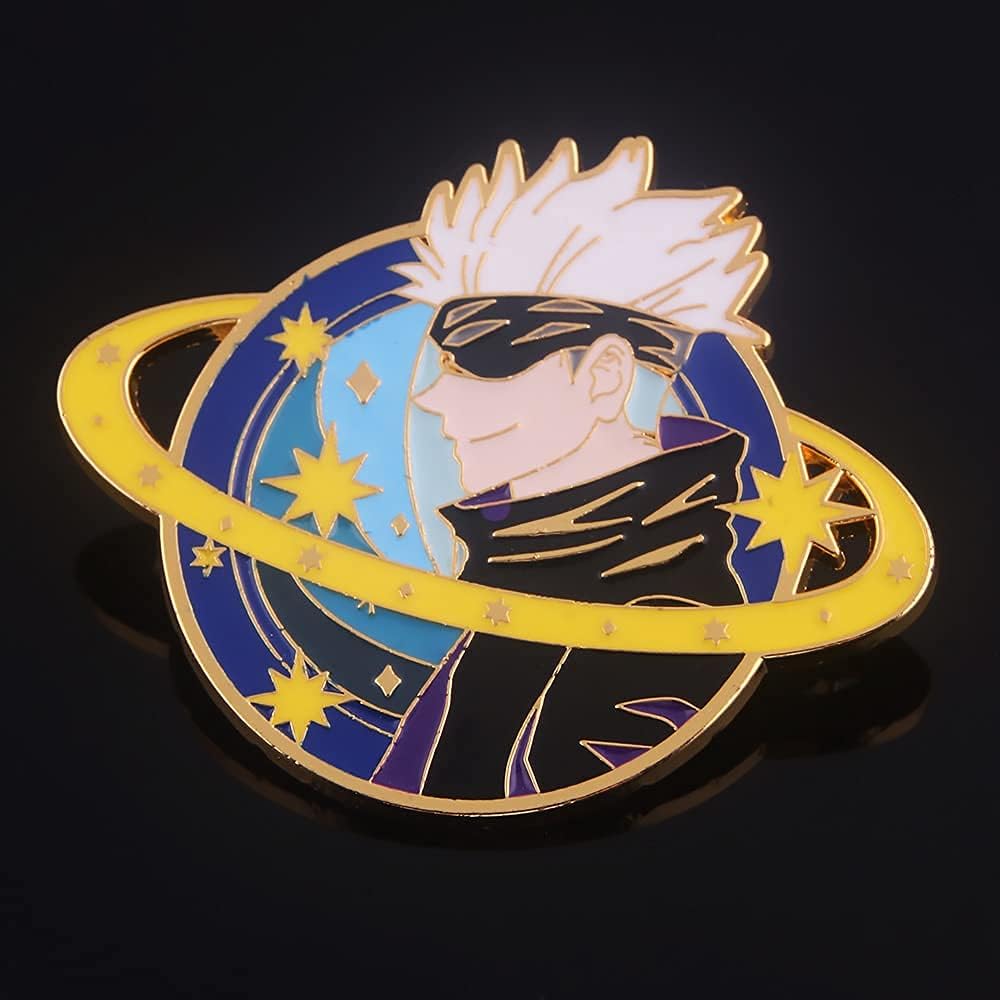 JJK Satoru Brooch Pins - Anime Figure Satoru Enamel Pins - Funny Gifts for Anime Lovers image 3