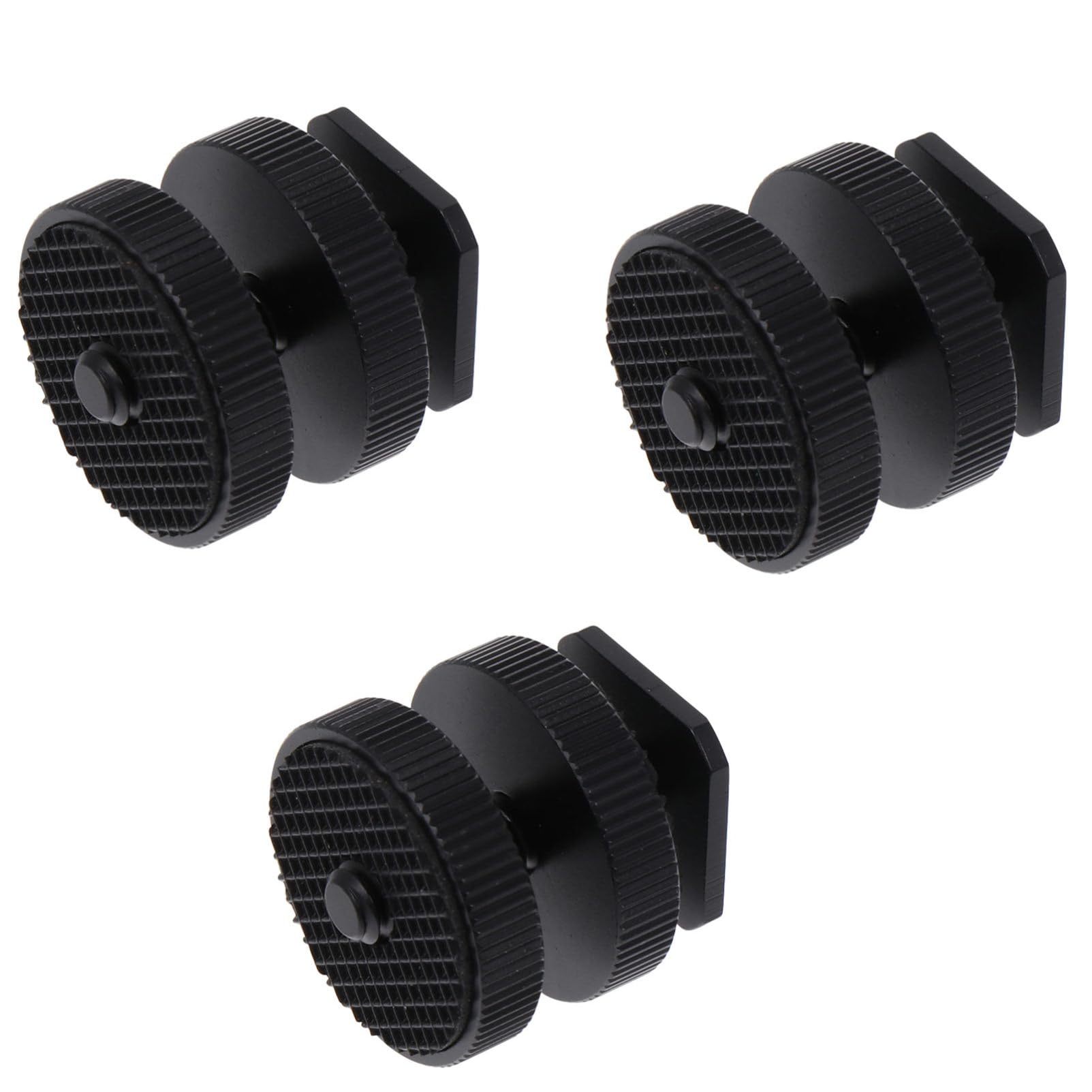 Yardenfun Hot Shoe Mount Adapter for Camera 3pcs Tripod Screw Converter for Led Light Microphone Mount