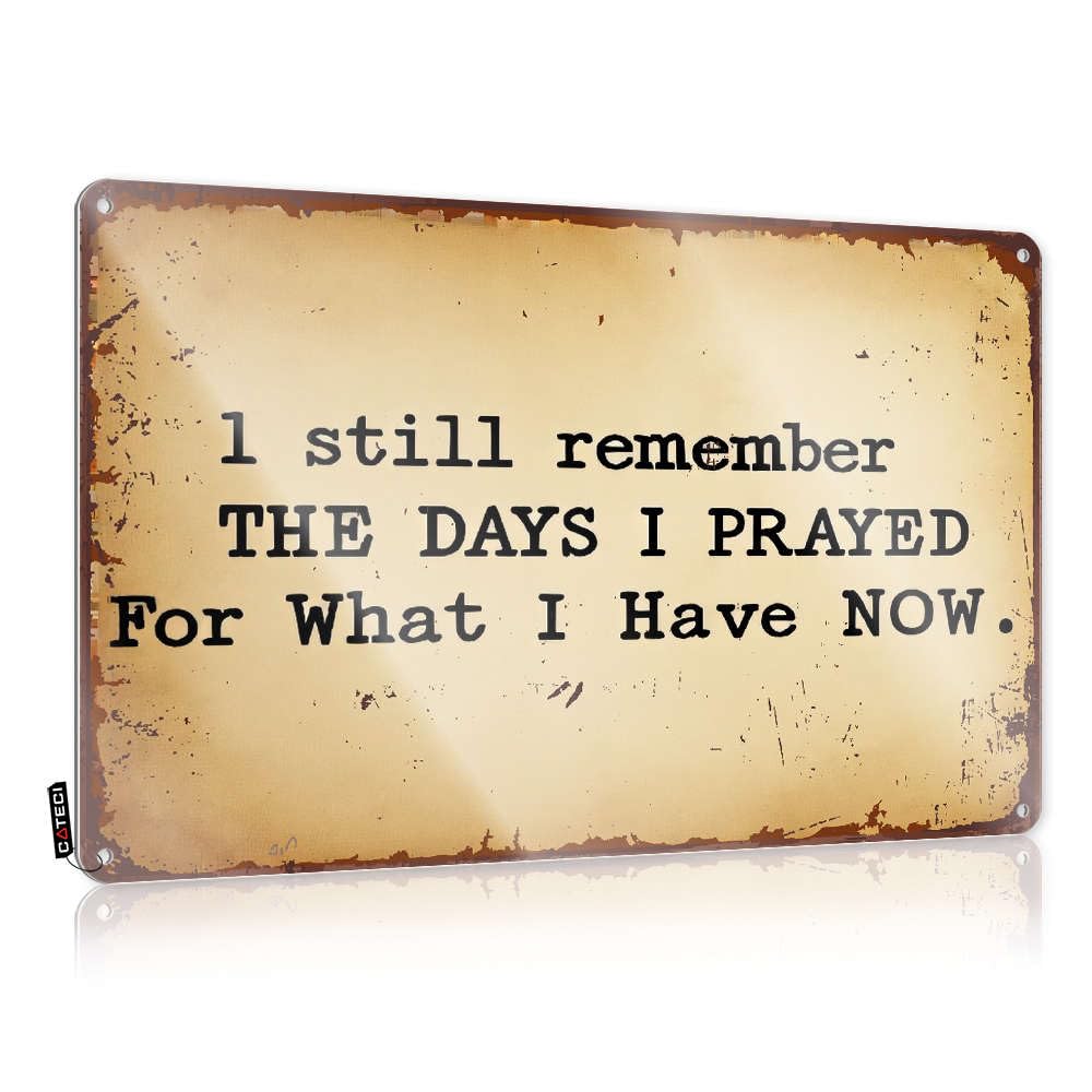 Beer Decorations For Man Cave I Still Remember The Days I Prayed For What I Have Now. Tin Sign Bar Sign Metal Vintage Tin Signs Funny(30X40CM)