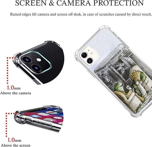 Provilimony Frog And Toad Having Tea Case Compatible With Iphone 11,Frog Lovers Phone Case For Man Women Teen,Unique Soft Tpu Bumper Case Cover #TOP2