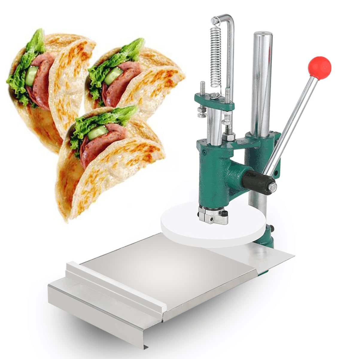 Macchina manuale commerciale della stampa della pasta dell'acciaio inossidabile per la preparazione fatta in casa della pasta, della pasta e della pasta della tortilla
