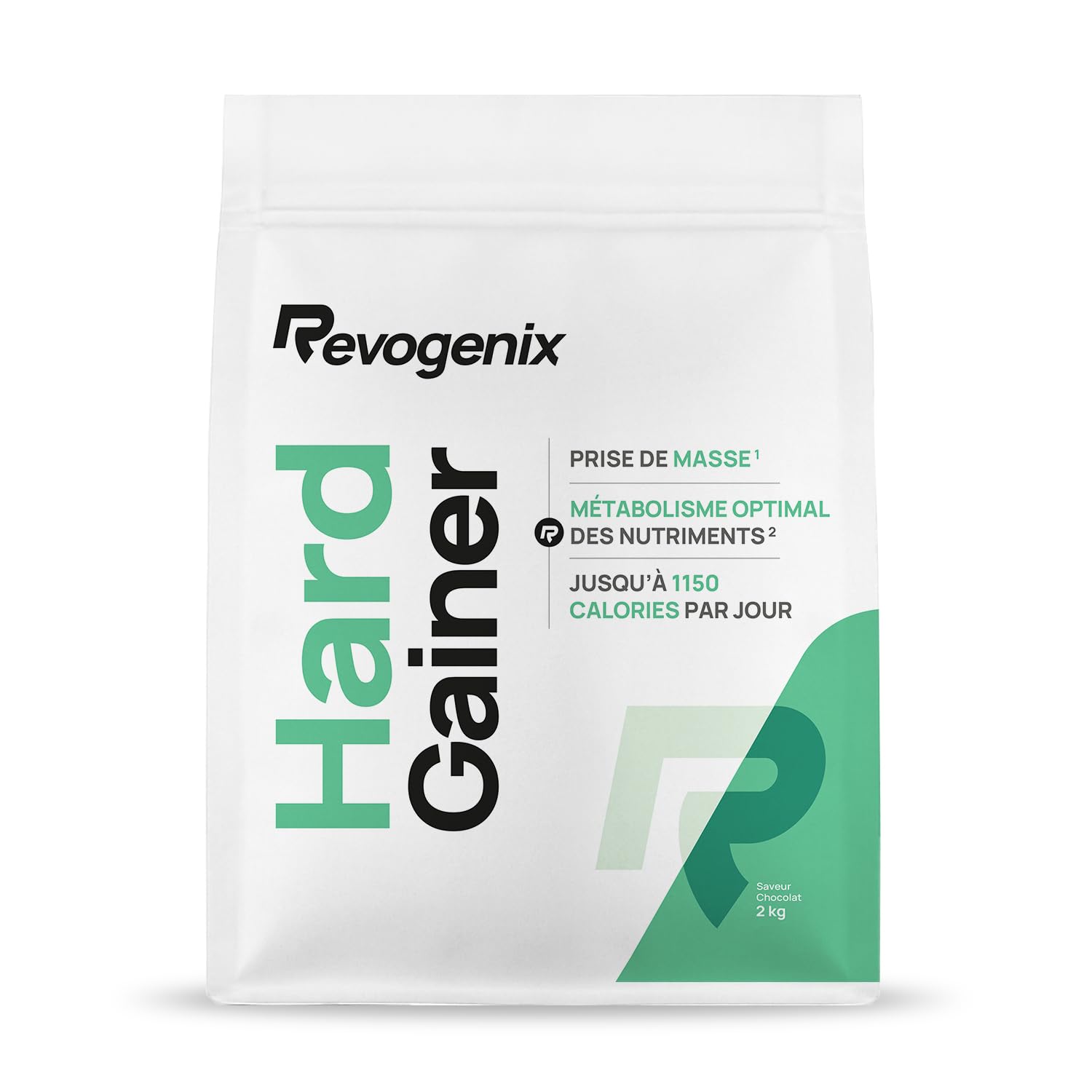 Hard Gainer | Caséine Micellaire & Maltodextrine | Prise de Masse Musculaire | Hypercalorique Glucides & Protéines | Chrome & Vitamine B | Mass Gainer Musculation | 2kg Saveur Chocolat | Revogenix