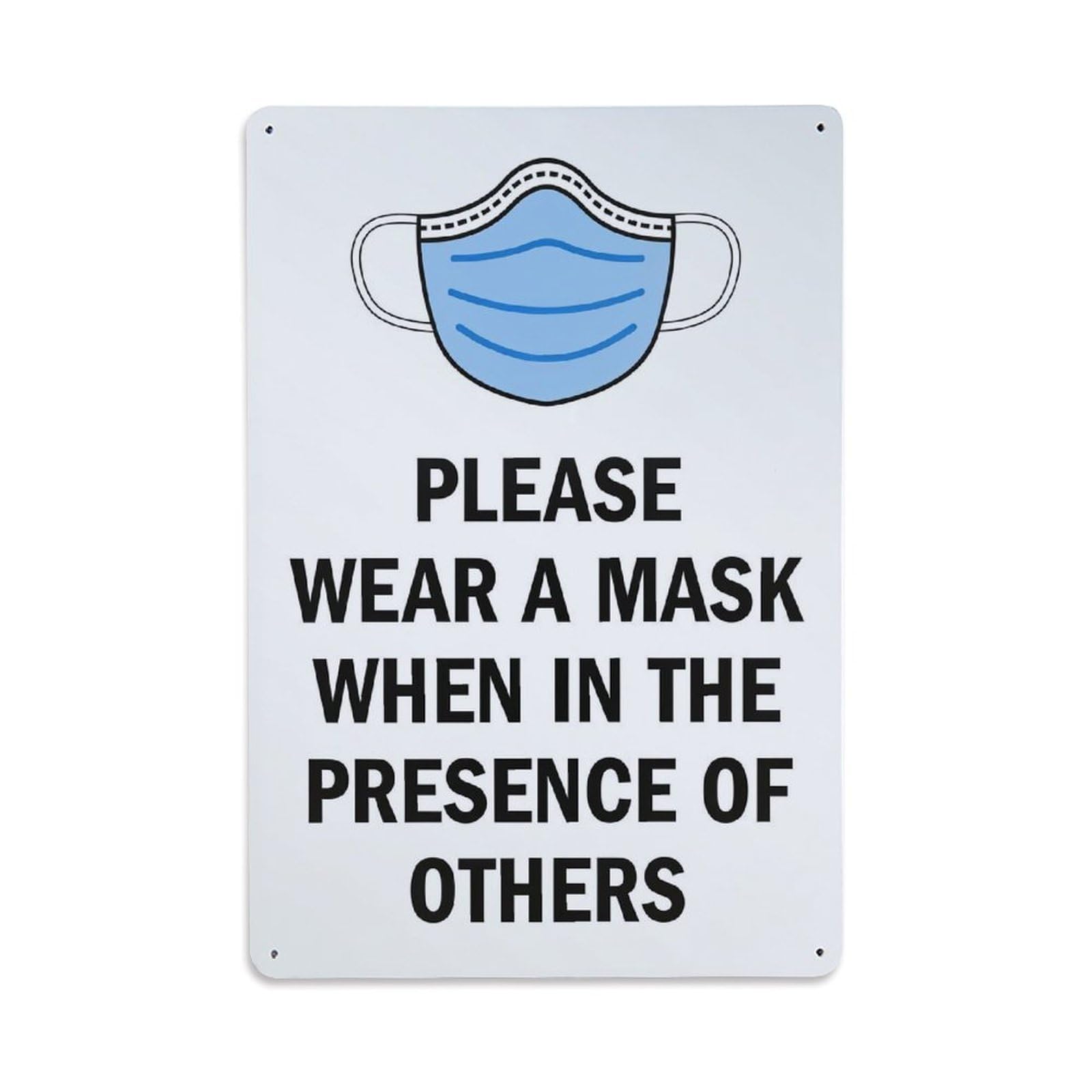 Jdfenggu Vintage Mask Wear Please Others Presence Retro Metal Tin Sign, Decor Art Poster For Bar, Home, Man Cave, Kitchen, Laundry Room Gift 8X12inch