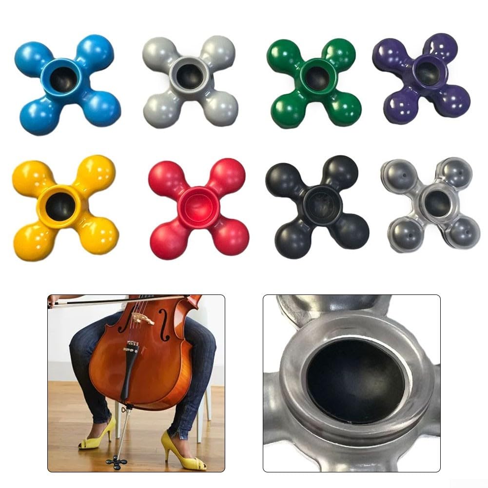 Alfombrilla antideslizante para violonchelo diseñada para mantener estable el soporte de violonchelo y proteger el suelo de daños durante la práctica o el rendimiento (negro)